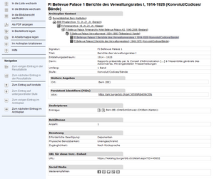Screenshot Archivkatalog.
