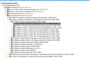 Screenshot Archivkatalog.