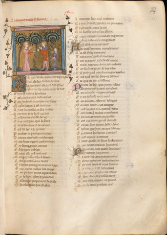 Guillaume de Machaut: Œuvres, 1371. Cote: Cod. 218, f. 27r